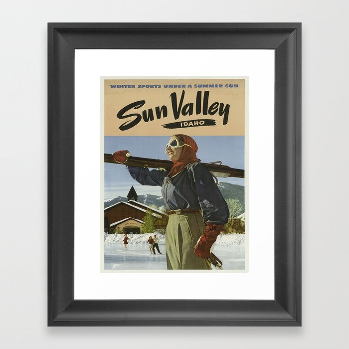 Vintage poster - Sun Valley Framed Art Print