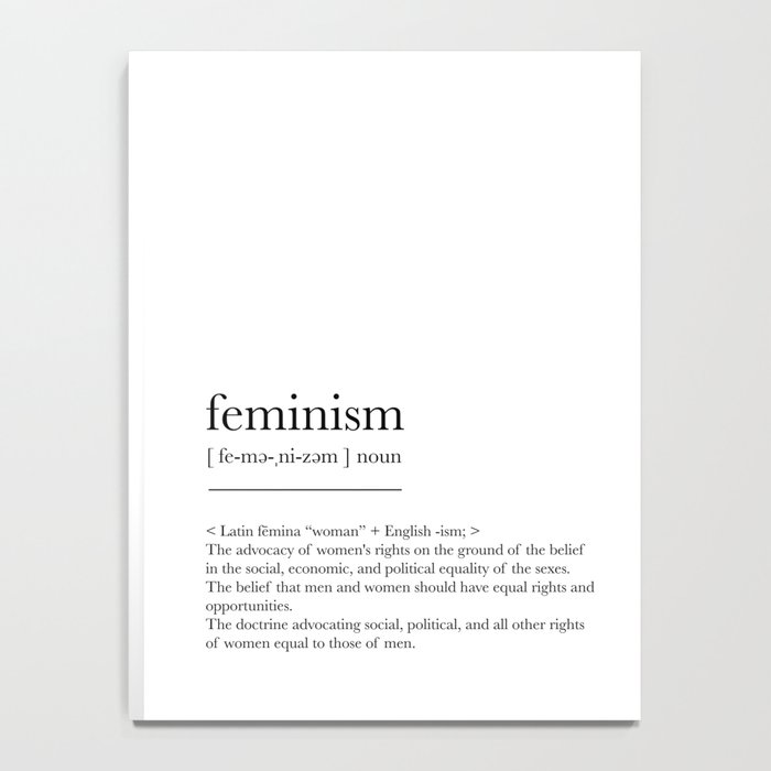 Feminism, dictionary definition Notebook by martaolgaklara | Society6