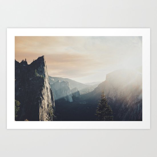 Up in the cliffs, down on my mind Art Print