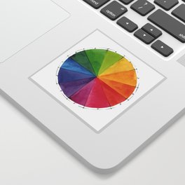 Watercolor color wheel Sticker