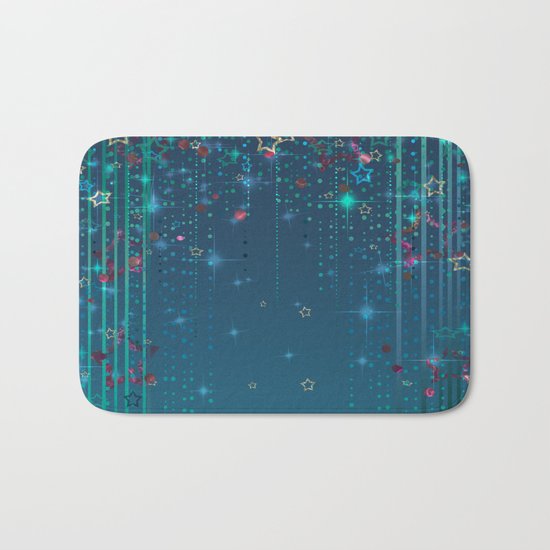 Magic fairy abstract shiny background with stars Bath Mat