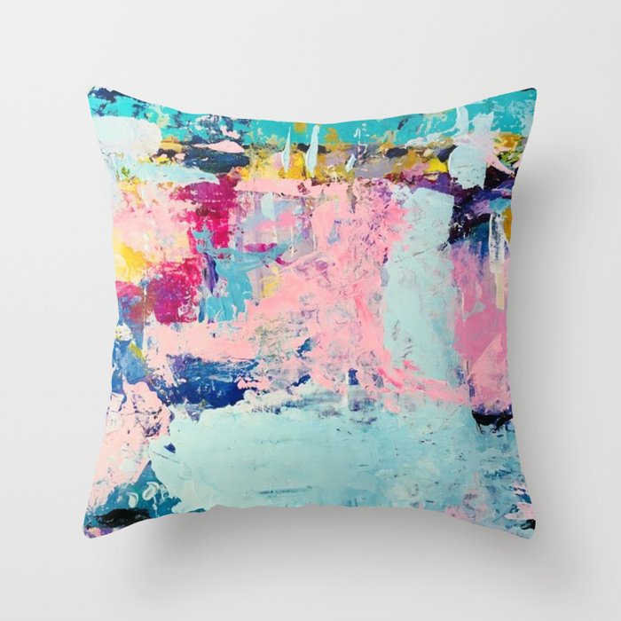 Abstract Oil 5 Throw Pillow