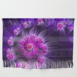 FRACTAL FASCINATION IN PINK AND PURPLE Wall Hanging