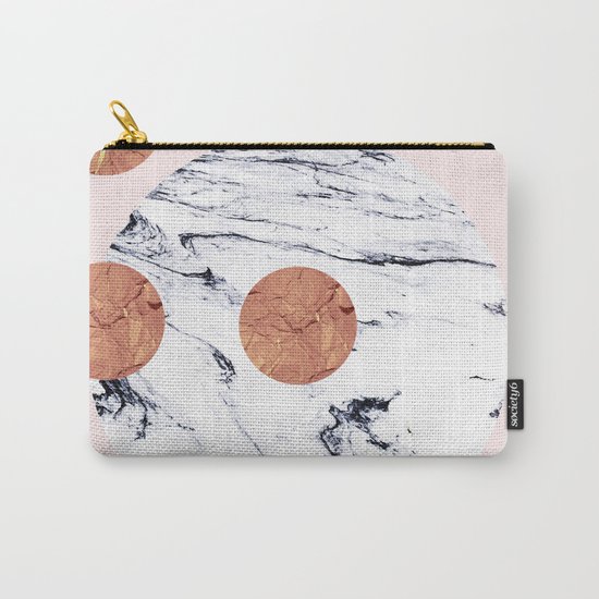 Marble + Pink + Copper #society6 #buyart #decor Carry-All Pouch