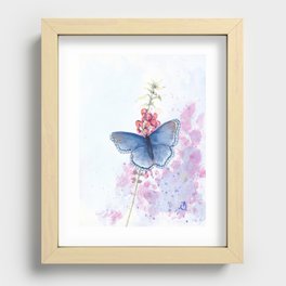 Butterfly blue Recessed Framed Print