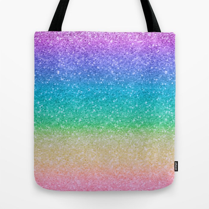 Rainbow Glitter Tote Bag for Sale by Christyne