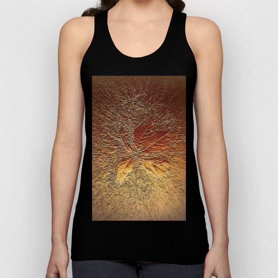 Rust glitter leaves in fall Unisex Tank Top