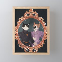 royal cats Framed Mini Art Print