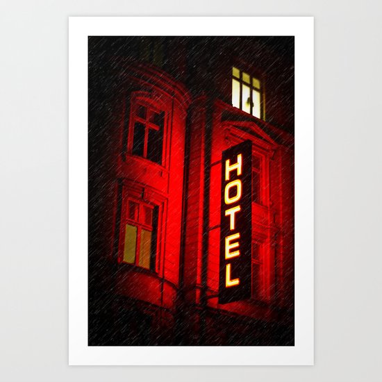 Red Hotel Art Print