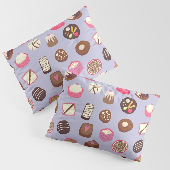 Chocolates on Lilac Pillow Sham