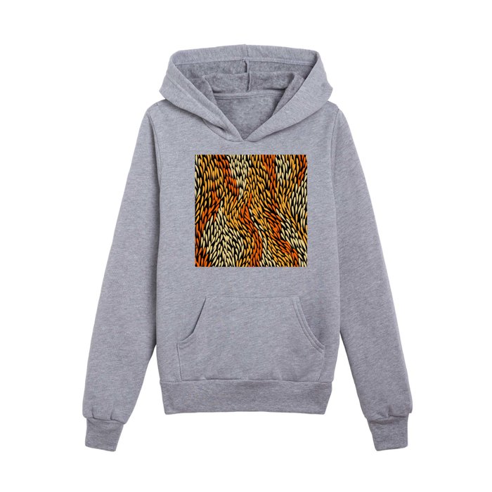 Authentic Aboriginal Art - Grass Kids Pullover Hoodie