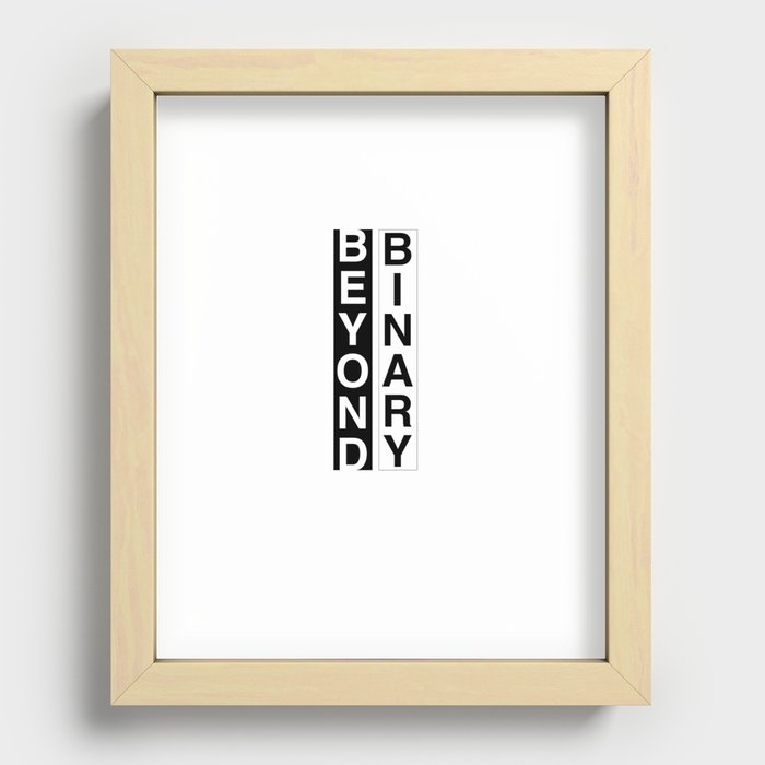 beyond the binary Recessed Framed Print