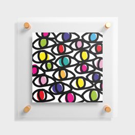 Colorful Abstract Eyes  Floating Acrylic Print