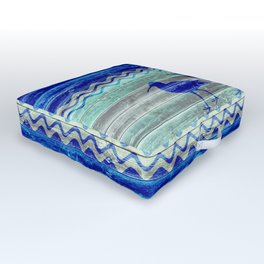 Rustic Navy Blue Coastal Decor Sandpipers Outdoor Floor Cushion | Beachdecor, Tropical, Graphicdesign, Ocean, Sandpiper, Seabird, Oceandecor, Digital, Navyblue, Animal 