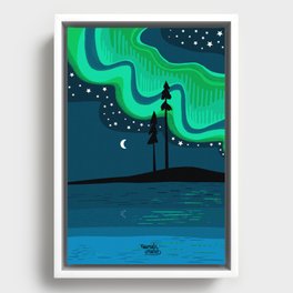 Northern lights abstract Framed Canvas
