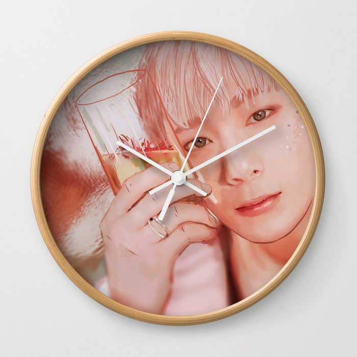 Moonbin in Pink Wall Clock