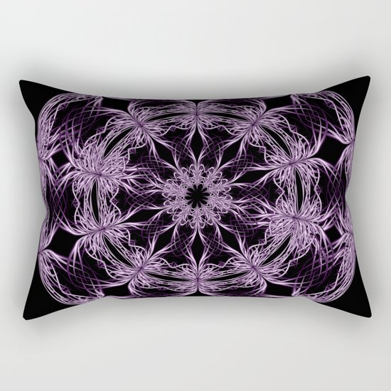 Mandala purple and black Rectangular Pillow