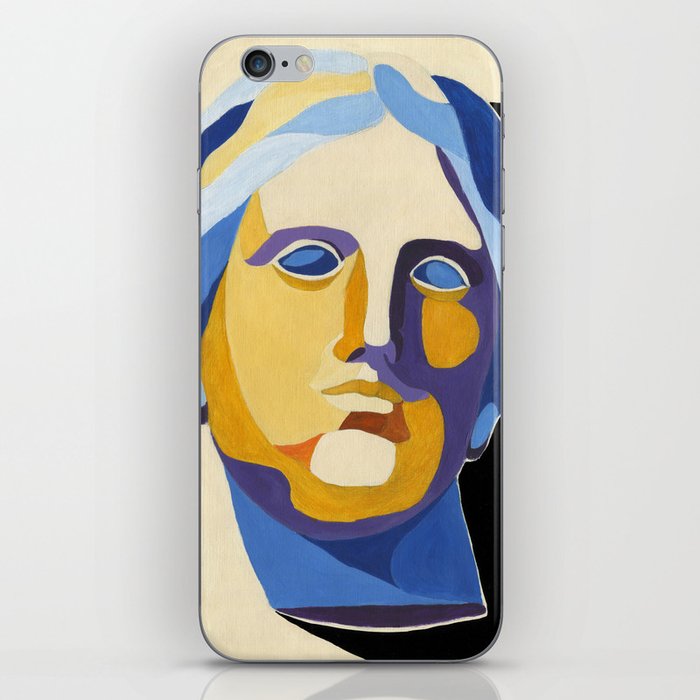 Portrait of Aphrodite, goddes of love and beauty, popart style iPhone Skin