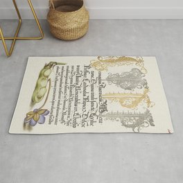 Floral calligraphic art Area & Throw Rug