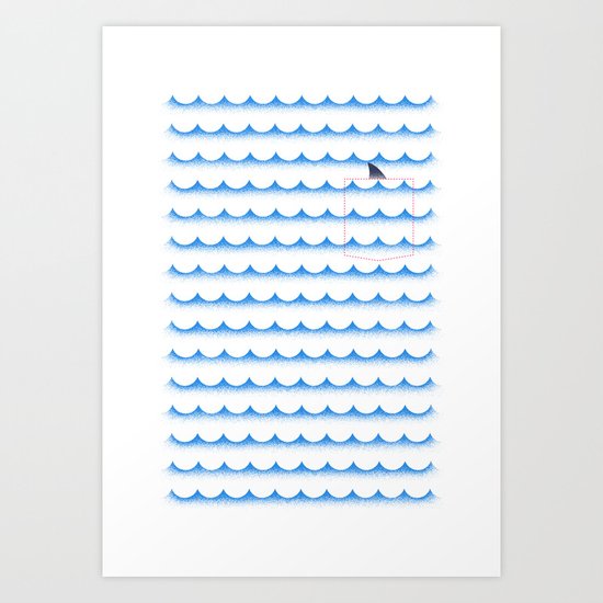 Ocean shark Art Print