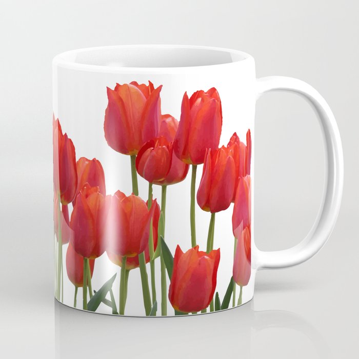 Red Tulips blossoms Coffee Mug