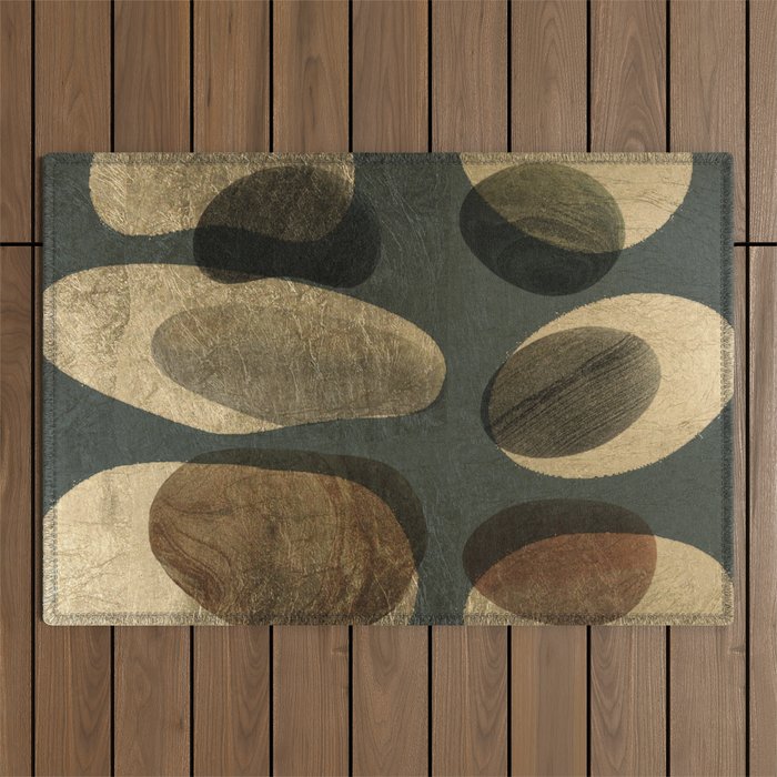 Pebbles & Gold2 Outdoor Rug