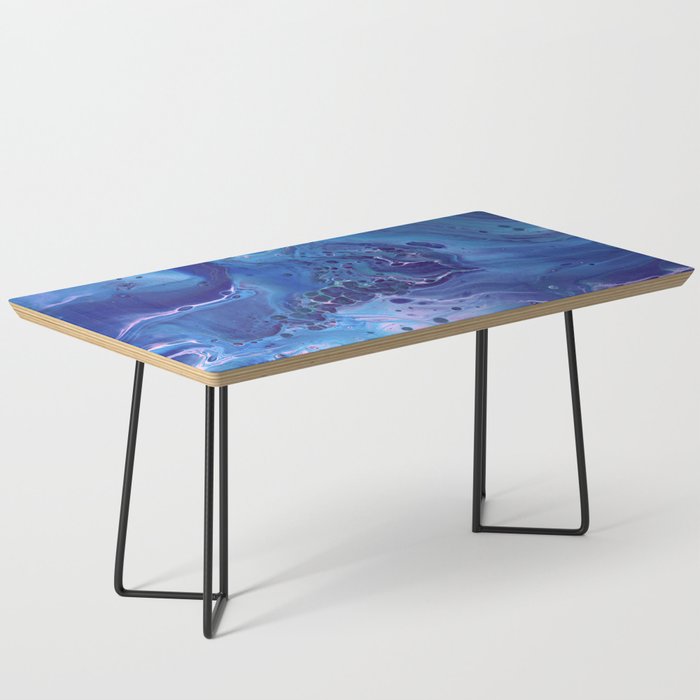 Blue & Pink Marble Abstraction Coffee Table