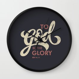 To God be the Glory Wall Clock