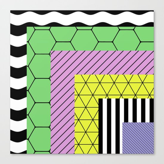 Go Bigger (Abstract, geometric, pastel designs) Canvas Print