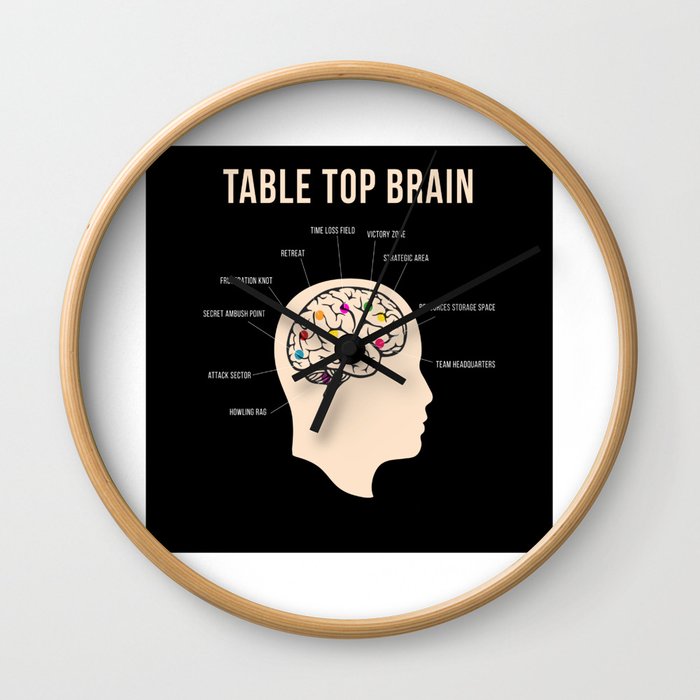 Table Top Brain Board Game Nerd Wall Clock