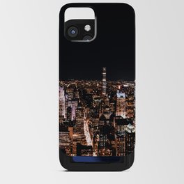 New York City Skyline at Night | Panoramic Photography iPhone Card Case