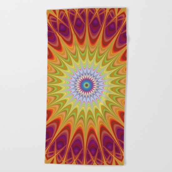 Mandala sun Beach Towel