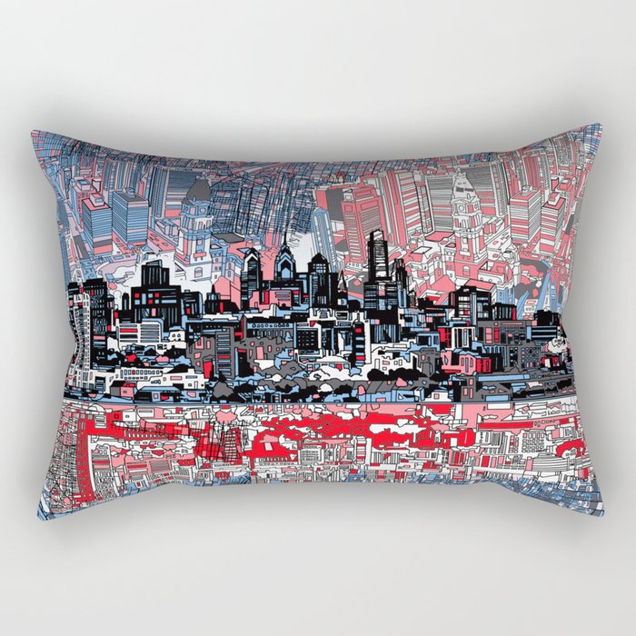 philadelphia city skyline Rectangular Pillow