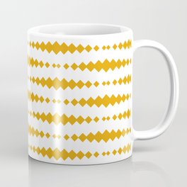 Mustard Geometric Horizontal Striped Pattern Mug