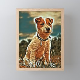 Puppy of Jack Russell Terrier Framed Mini Art Print