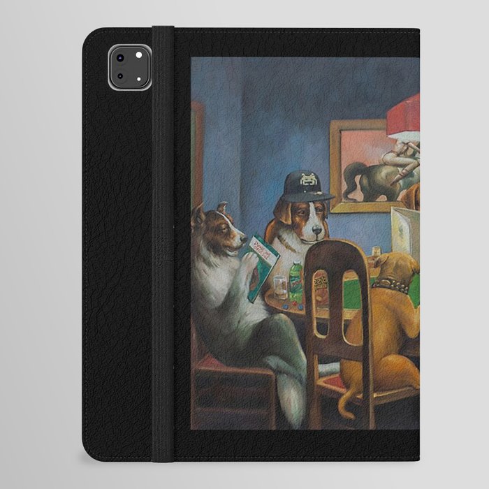 Dogs Playing D&D iPad Folio Case