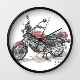 One of the first 6 cylinder motorbikes. The CBX. Wall Clock