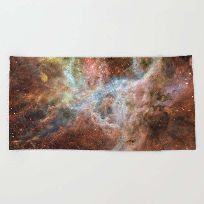 Tarantula nebula mosaic Beach Towel