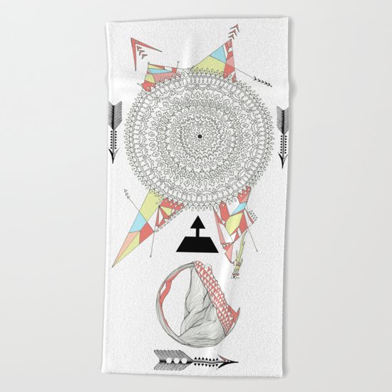 arrow & old lace Beach Towel