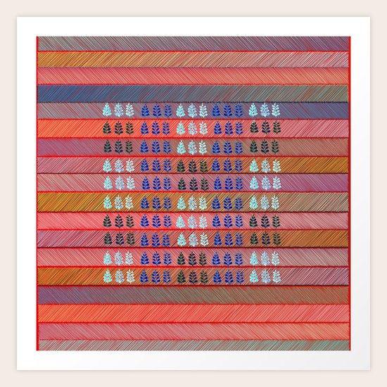 Leaves pattern Art Print