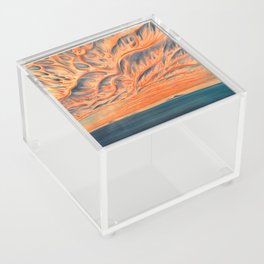 Setting Sun on Sacramento Valley Acrylic Box