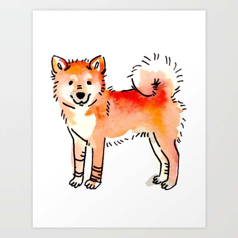 Butterscotch Dog Watercolour Art Print By Jvfryer Society6