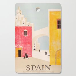 Spain Vintage Travel Poster Mid Century Minimalist Art Cutting Board