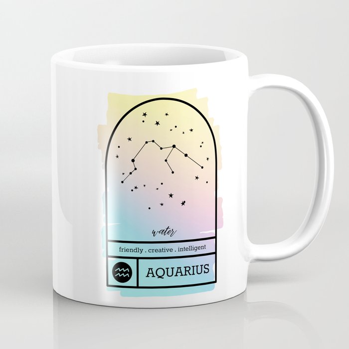 Aquarius Zodiac | Pastel Gradient Coffee Mug