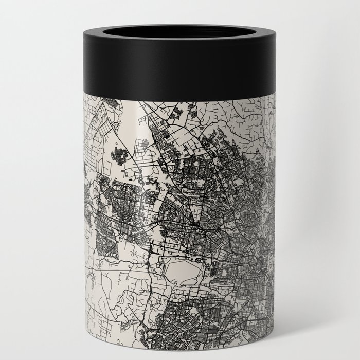 Sydney City Map - Australia Black & White Map Can Cooler
