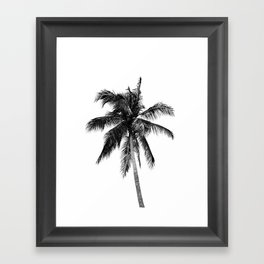 Palm Tree | Black and White Framed Art Print