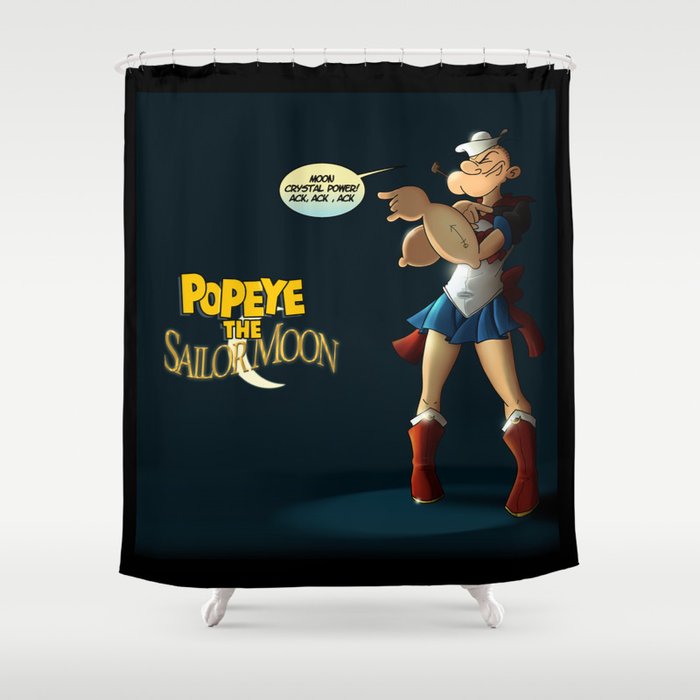 Popeye the Sailor Moon Shower Curtain