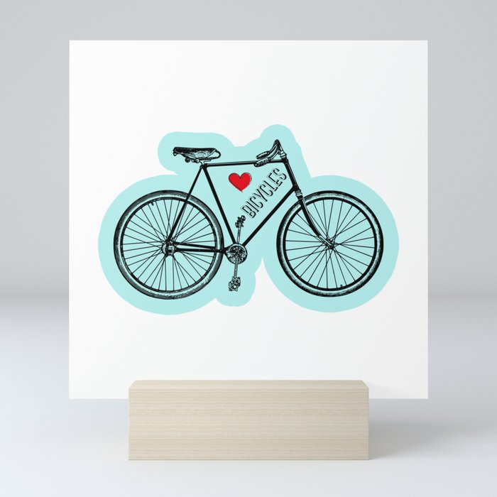 Love Bicycles Mini Art Print