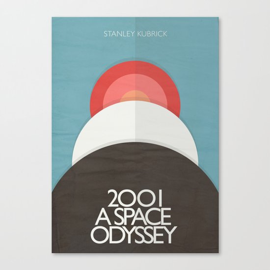 2001 a Space Odyssey - Stanley Kubrick ,Movie Poster, minimal version, vintage, retro Canvas Print