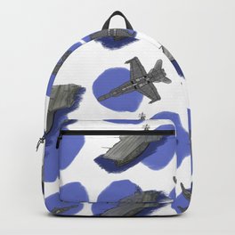 navy sea 2 Backpack | F18, Graphicdesign, Jets, Navysea, Nimitz, Pattern, Navy, Usnavy, Illustration, Acrylic 